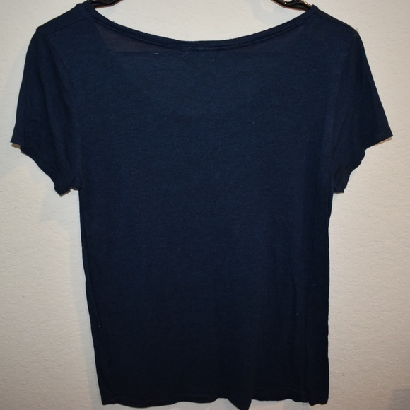 H&M Tops Blue Hm Basic Shirt Size Xs Poshmark
